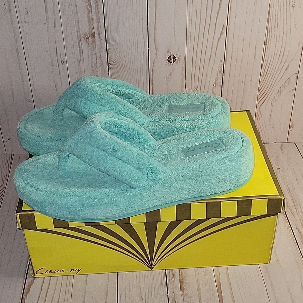 CIRCUS by Sam Edelman Terry Cloth Laina Sandal in Blue  Sz 10 NIB